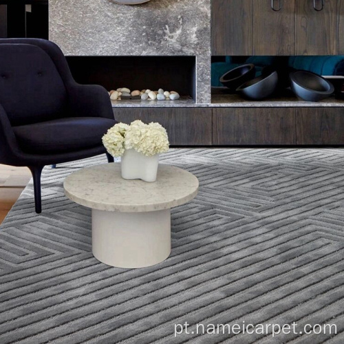 Design moderno de lã tufada de tapete e tapete